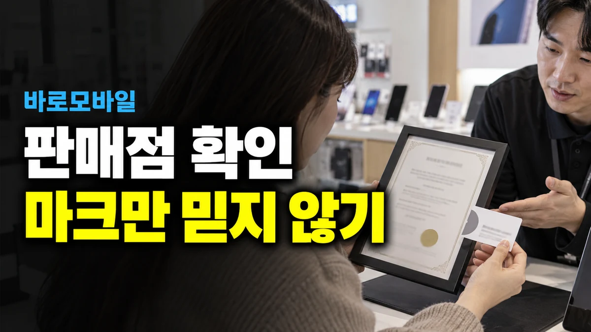 선불폰 판매점의 사전승낙 마크, 이미지보다 실제 접수처를 확인하세요