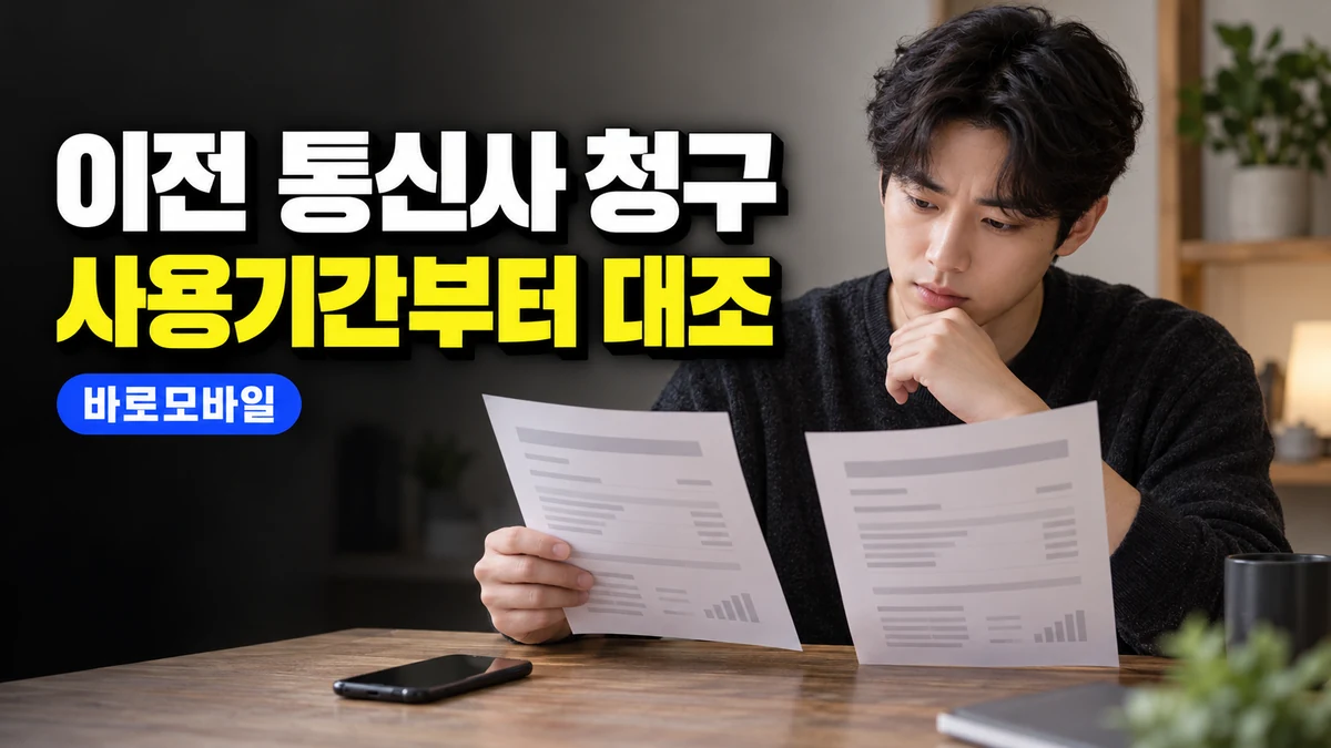 선불폰으로 번호이동했는데 이전 통신사 요금이 나왔다면 확인할 내역