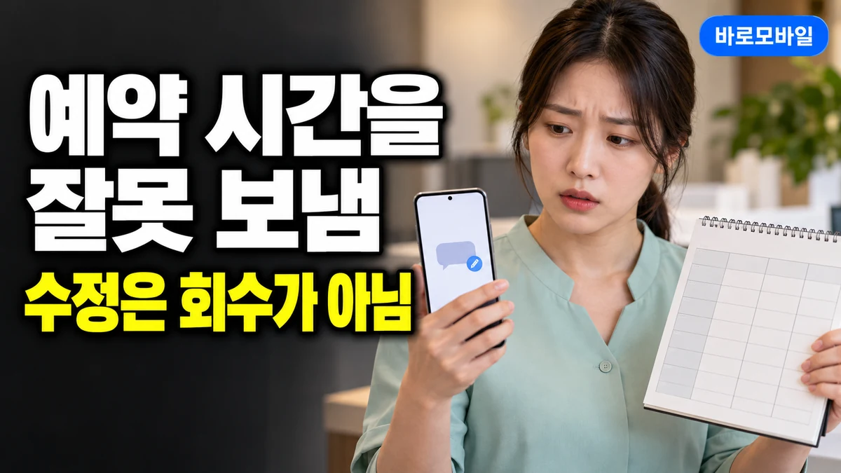 구글 메시지로 잘못 보낸 예약 시간, 수정과 회수가 다른 이유