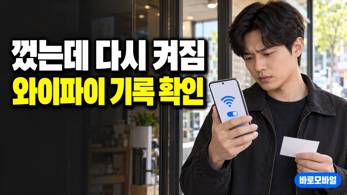 갤럭시 와이파이를 껐는데 다시 켜진다면, 사용기록과 자동 실행 확인