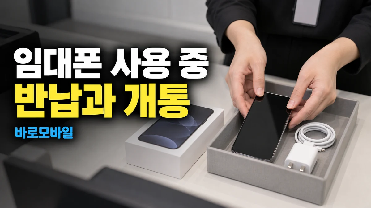 통신사 임대폰 사용 중 새 폰을 주문했다면, 개통 전 반납 완료 확인