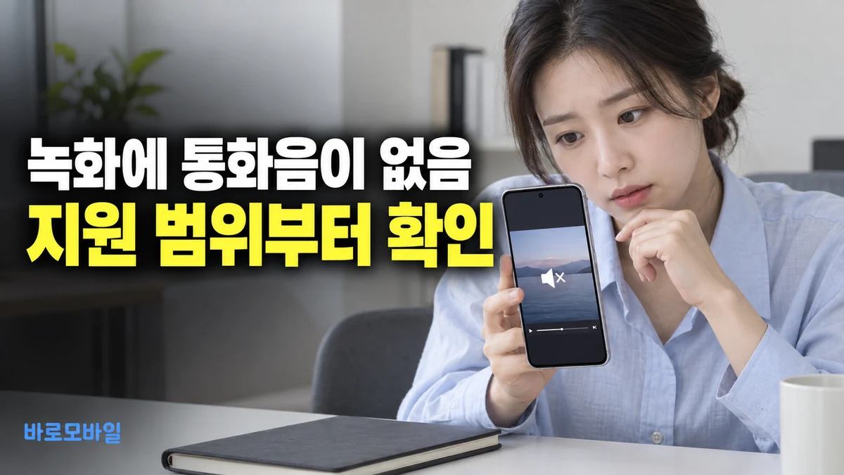 갤럭시 화면 녹화에 통화 소리가 없다면, 마이크 고장으로 보기 전 확인