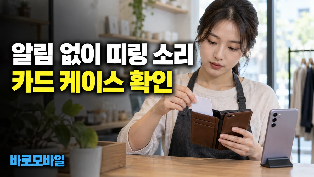 갤럭시 알림은 없는데 띠링 소리만 반복될 때, 카드 케이스와 NFC 확인