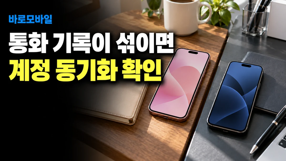 개인 아이폰에 업무 통화 기록도 보인다면, 아이클라우드 동기화 확인