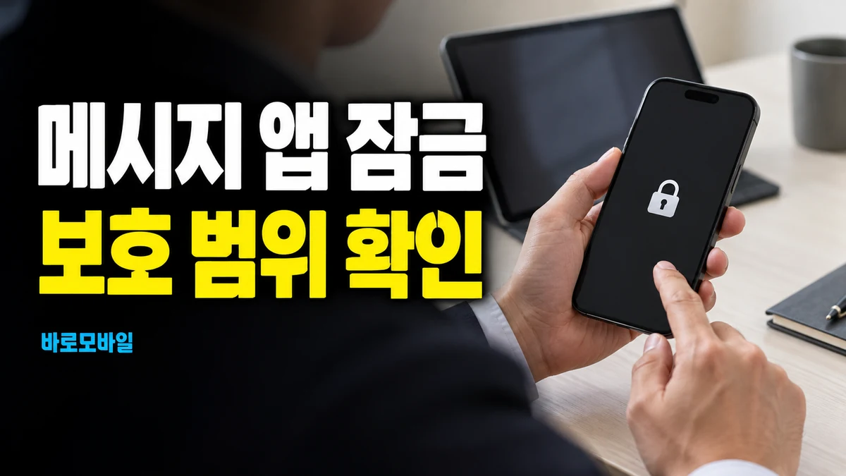 아이폰 업무 메시지 앱을 잠그면, 알림과 다른 기기까지 보호될까