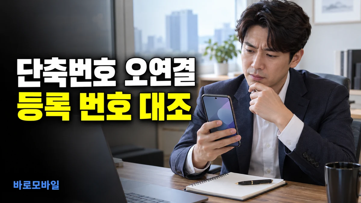 갤럭시 단축번호로 거래처에 걸었는데 다른 번호로 연결된다면