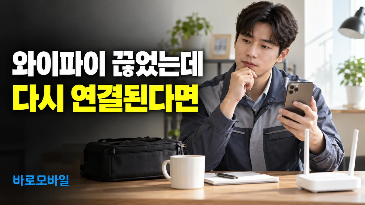 아이폰 제어 센터에서 와이파이를 끊었는데 다시 연결된다면, 임시 해제 조건