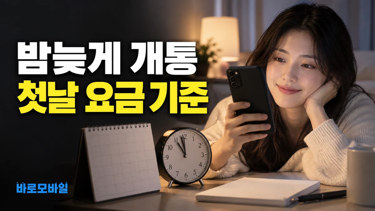 밤늦게 개통한 앤텔레콤 선불폰, 첫날 기본료는 몇 시간만 계산할까