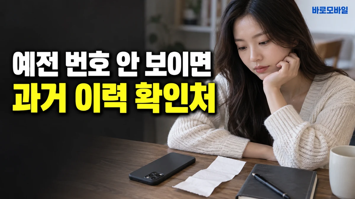 예전에 해지한 선불폰 번호가 엠세이퍼에 안 보인다면, 과거 이력 확인처