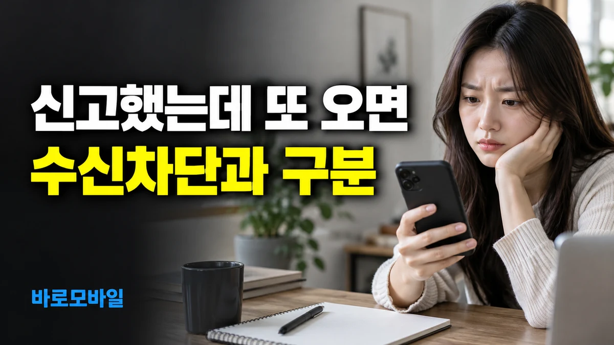 KISA에 광고문자를 신고했는데 또 온다면, 신고와 수신차단의 차이