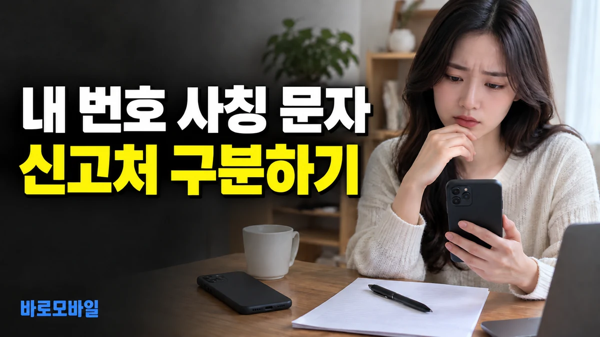 내 선불번호를 사칭한 문자가 갔다면, 발신번호 거짓표시 신고처 구분