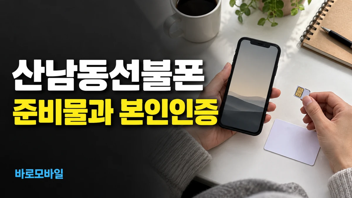 산남동선불폰 본인명의 셀프개통에 필요한 준비물과 인증