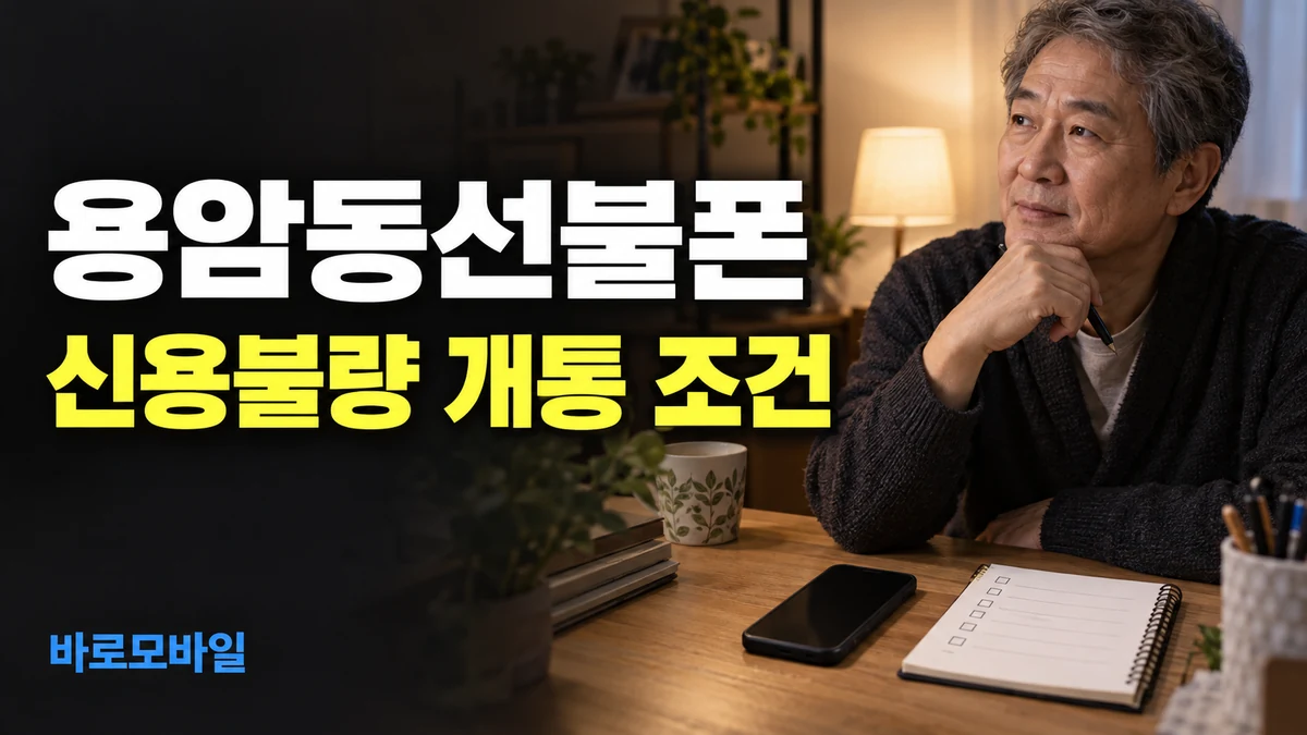 용암동선불폰 신용불량·통신연체 중 본인명의 개통 조건
