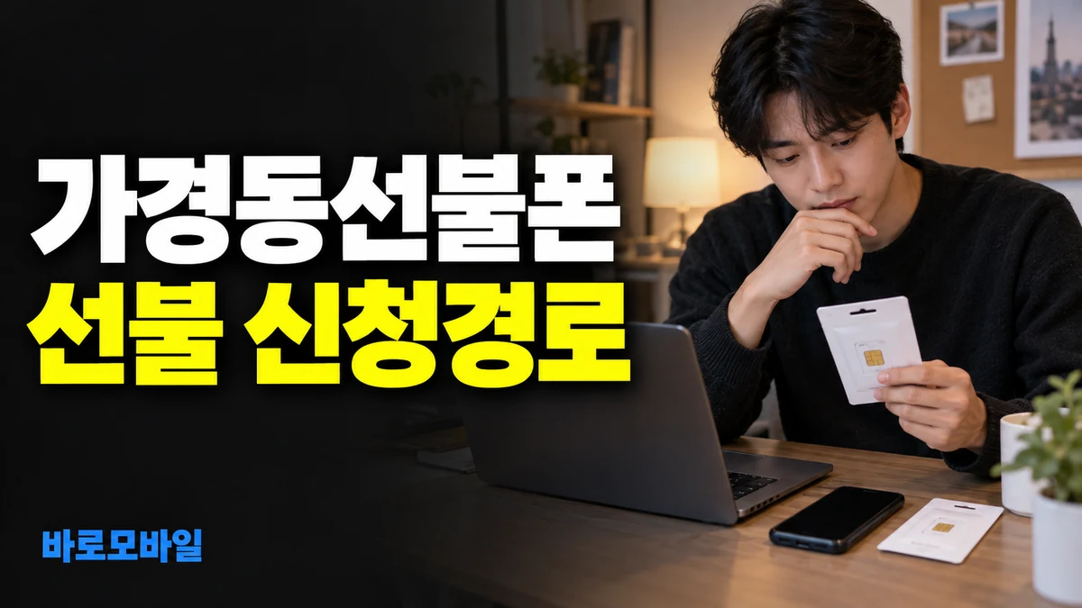 가경동선불폰 유심은 샀는데 후불 신청 화면을 열었다면