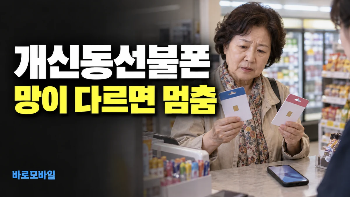 개신동선불폰 산 유심과 선택한 망이 다르면 개봉 전에 확인