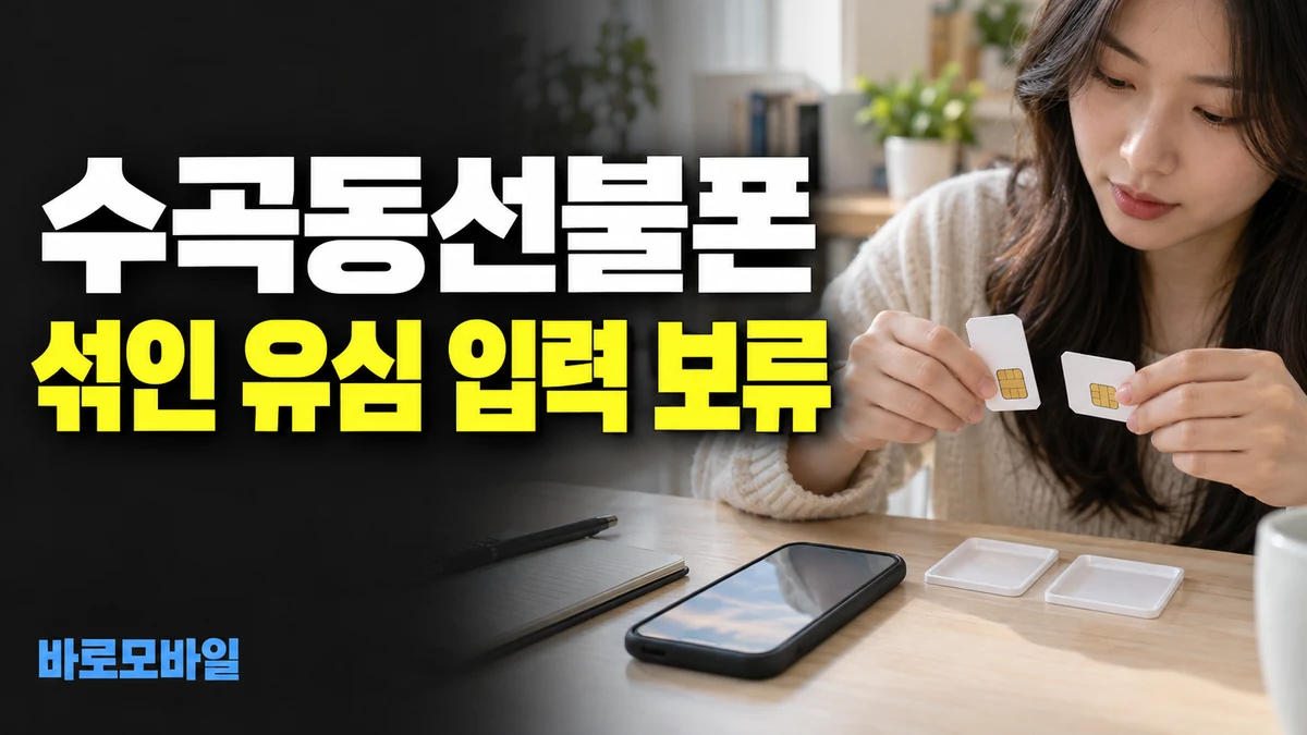 수곡동선불폰 KT 바로유심 포장과 카드가 섞였으면 입력 보류