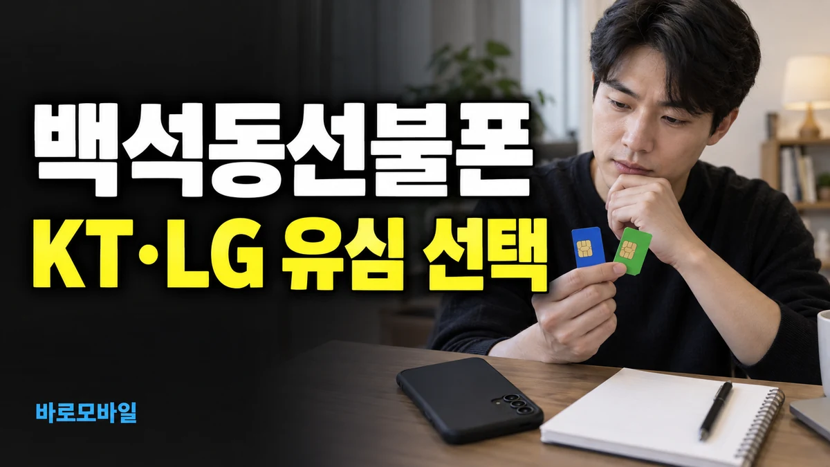백석동선불폰 KT와 LG 중 어떤 유심을 사야 할까