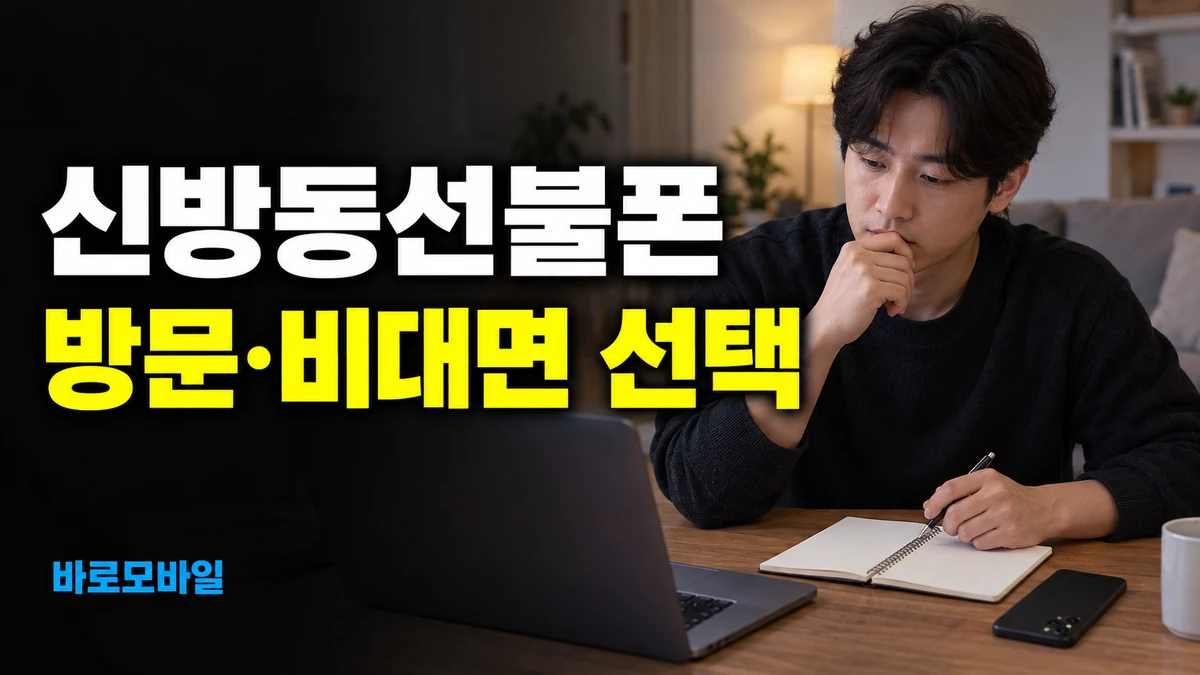 신방동선불폰 방문 개통과 비대면 개통 중 내게 맞는 방법