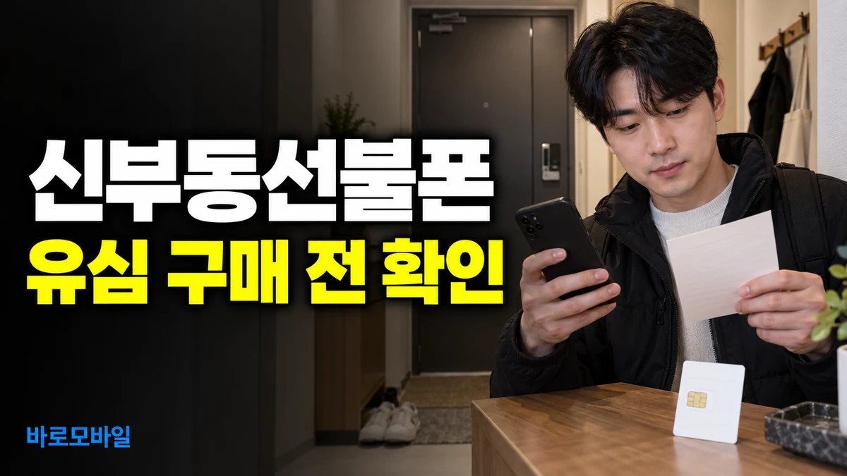 신부동선불폰 편의점 가기 전에 개통용 유심부터 확인하세요