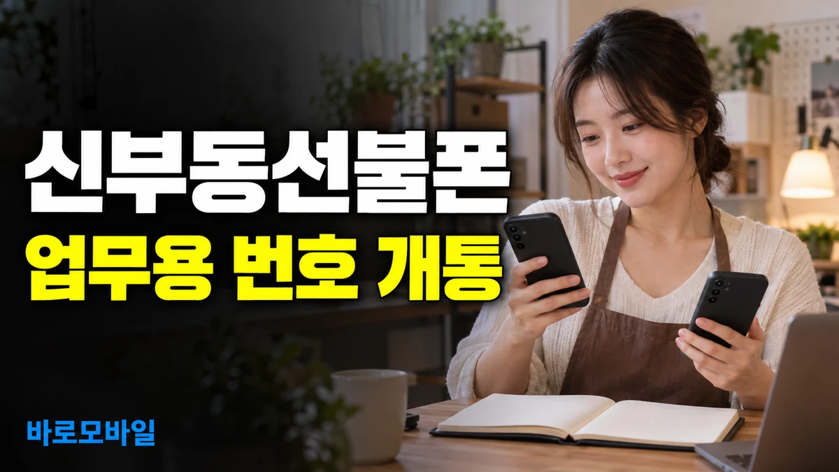 신부동선불폰 업무용 번호 하나 더 만들 때 개통 준비